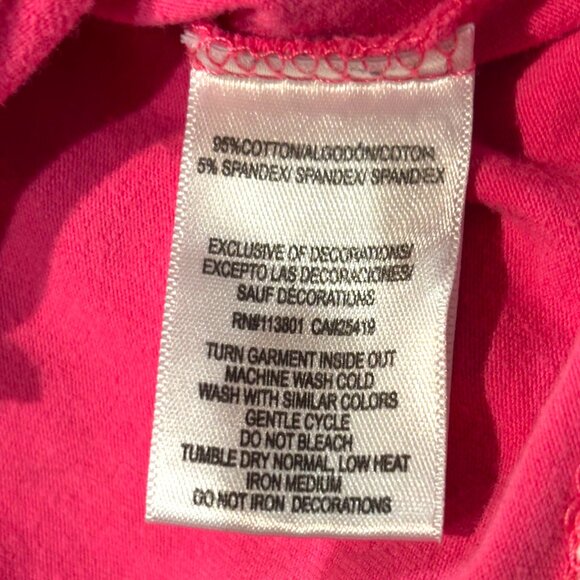 Flapdoodles girl's pink flower and crochet shirt with rhinestones sz 4 - Picture 5 of 8